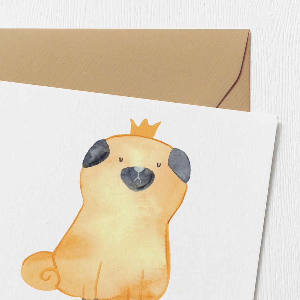 Personalized Deluxe Card pug Crown Personalisierte Glückwunschkarte, Grußkarte als Geldgeschenk, Grußkarte selbst gestalten, Personalisierte Geburtstagskarte, Personalisierte Grußkarte, Grußkarte mit persönlichen Nachrichten, Grußkarte selber drucken, Personalisierte Hochzeitskarte, Grußkarte mit Namen, Grußkarten personalisiert, Personalisierte Einladungskarte, Personalisiertere Klappkarte, Personalisierte Karte, Hund, Hundemotiv, Haustier, Hunderasse, Tierliebhaber, Hundebesitzer, Sprüche, kinderlos, Hausregel, allergisch, Hundebesitzer. Spruch, Mops, lustig