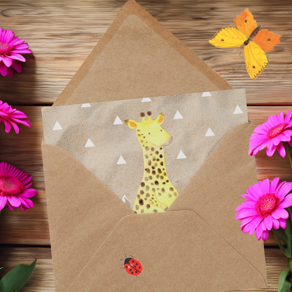 Personalisierte Deluxe Karte Giraffe Zufrieden Grußkarte mit Namen, Personalisierte Geburtstagskarte, Grußkarte selber drucken, Grußkarte selbst gestalten, Grußkarten personalisiert, Personalisiertere Klappkarte, Personalisierte Einladungskarte, Grußkarte mit persönlichen Nachrichten, Personalisierte Hochzeitskarte, Grußkarte als Geldgeschenk, Personalisierte Karte, Personalisierte Glückwunschkarte, Personalisierte Grußkarte, Afrika, Wildtiere, Glück, Zufrieden, Abenteuer, Giraffe