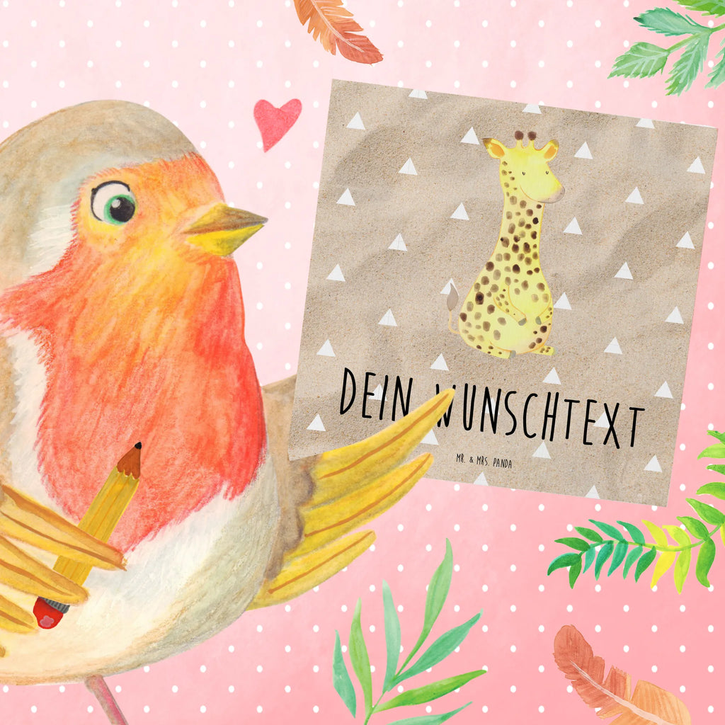 Personalisierte Deluxe Karte Giraffe Zufrieden Grußkarte mit Namen, Personalisierte Geburtstagskarte, Grußkarte selber drucken, Grußkarte selbst gestalten, Grußkarten personalisiert, Personalisiertere Klappkarte, Personalisierte Einladungskarte, Grußkarte mit persönlichen Nachrichten, Personalisierte Hochzeitskarte, Grußkarte als Geldgeschenk, Personalisierte Karte, Personalisierte Glückwunschkarte, Personalisierte Grußkarte, Afrika, Wildtiere, Glück, Zufrieden, Abenteuer, Giraffe