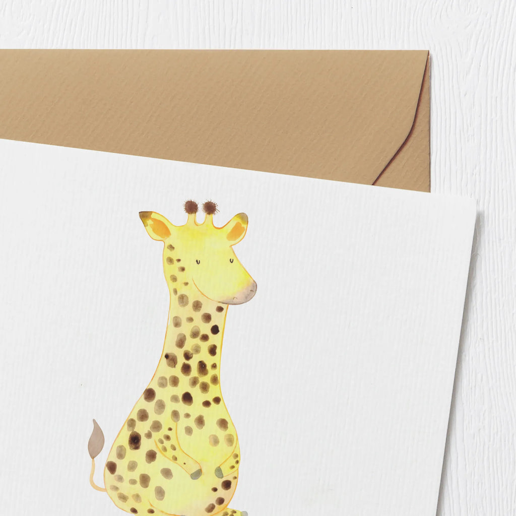 Personalisierte Deluxe Karte Giraffe Zufrieden Grußkarte mit Namen, Personalisierte Geburtstagskarte, Grußkarte selber drucken, Grußkarte selbst gestalten, Grußkarten personalisiert, Personalisiertere Klappkarte, Personalisierte Einladungskarte, Grußkarte mit persönlichen Nachrichten, Personalisierte Hochzeitskarte, Grußkarte als Geldgeschenk, Personalisierte Karte, Personalisierte Glückwunschkarte, Personalisierte Grußkarte, Afrika, Wildtiere, Glück, Zufrieden, Abenteuer, Giraffe