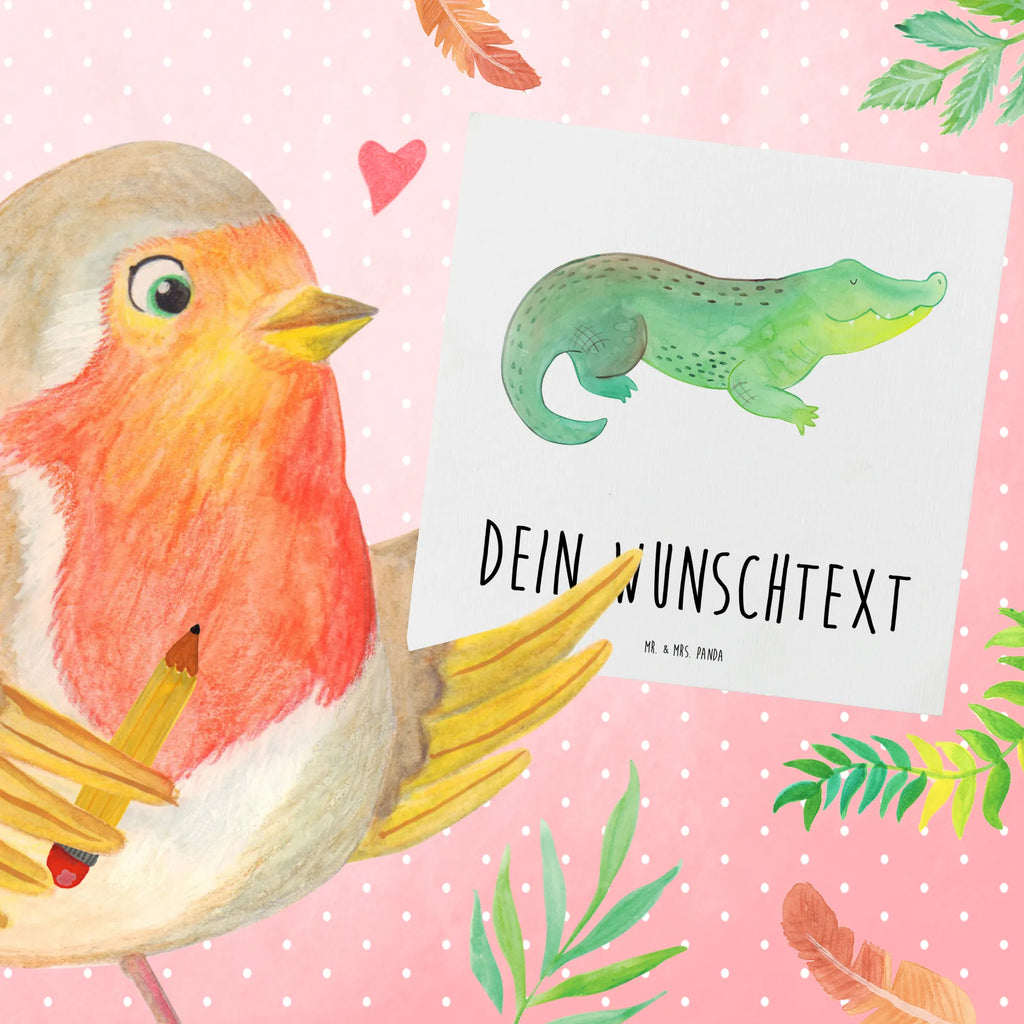Personalisierte Deluxe Karte Krokodil Personalisierte Einladungskarte, Grußkarte als Geldgeschenk, Grußkarte selber drucken, Grußkarten personalisiert, Personalisierte Grußkarte, Grußkarte mit Namen, Personalisierte Karte, Personalisierte Hochzeitskarte, Personalisierte Glückwunschkarte, Grußkarte selbst gestalten, Grußkarte mit persönlichen Nachrichten, Personalisierte Geburtstagskarte, Personalisiertere Klappkarte, Meerestiere, Meer, Urlaub, Abenteuerlust, beste Freundin, Krokodil, verrückt sein, Lieblingsmensch, Freundin, Reiselust, spontan sein, Krokodile