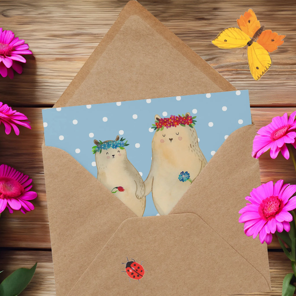 Personalisierte Deluxe Karte Bären mit Blumenkranz Grußkarte selber drucken, Personalisierte Karte, Grußkarte selbst gestalten, Personalisierte Glückwunschkarte, Personalisierte Geburtstagskarte, Personalisiertere Klappkarte, Grußkarte mit Namen, Personalisierte Einladungskarte, Grußkarte als Geldgeschenk, Personalisierte Hochzeitskarte, Grußkarten personalisiert, Personalisierte Grußkarte, Grußkarte mit persönlichen Nachrichten, Familie, Vatertag, Muttertag, Bruder, Schwester, Mama, Papa, Oma, Opa, Mutti, beste Mutter, Mami, Kinder, weltbeste Mama, Töchter, Tochter, Lieblingsmama, Vorbild, Geschenk Mama. Muttertag, Mutter, Family, Lieblingsmensch, Bär, Bären, Kind