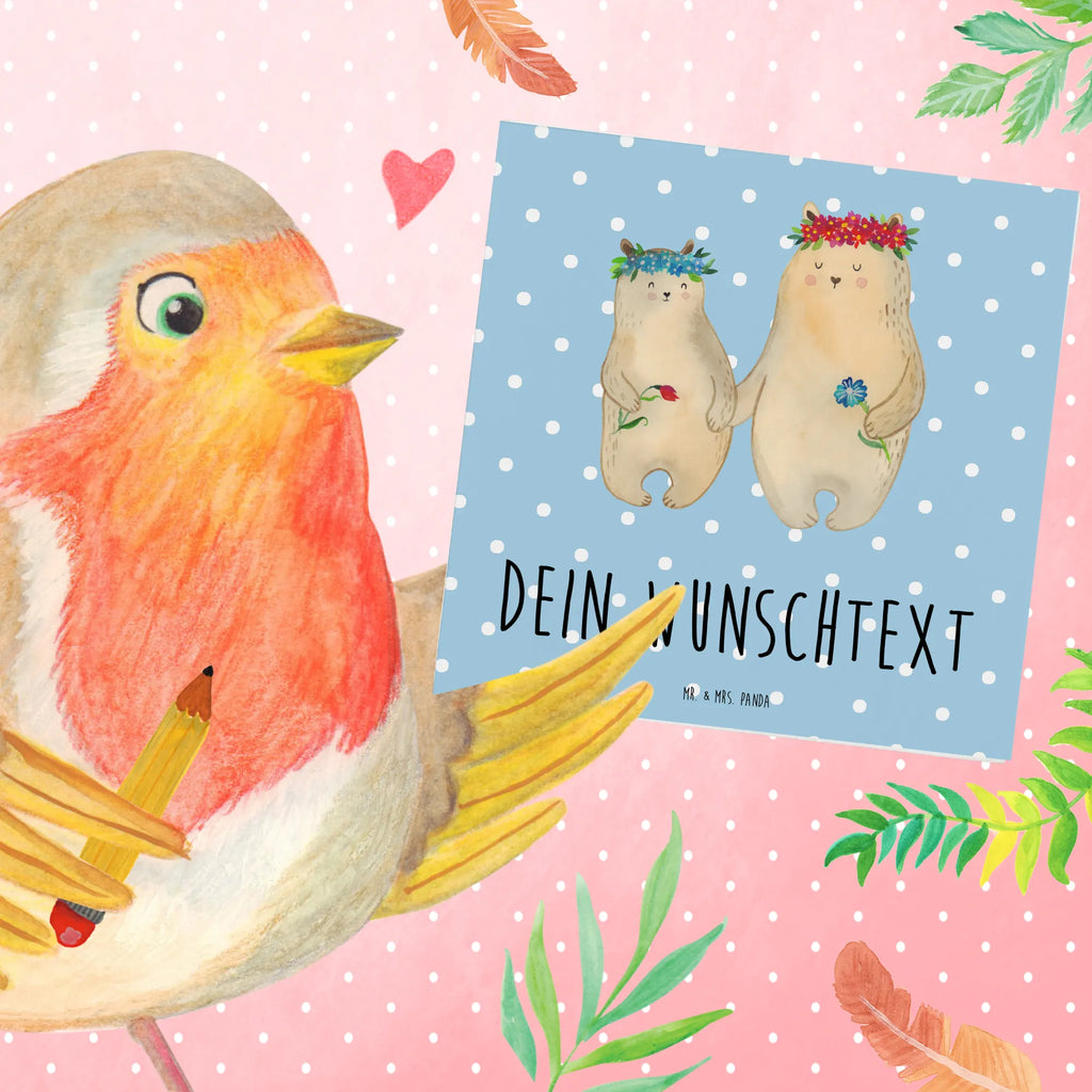 Personalisierte Deluxe Karte Bären mit Blumenkranz Grußkarte selber drucken, Personalisierte Karte, Grußkarte selbst gestalten, Personalisierte Glückwunschkarte, Personalisierte Geburtstagskarte, Personalisiertere Klappkarte, Grußkarte mit Namen, Personalisierte Einladungskarte, Grußkarte als Geldgeschenk, Personalisierte Hochzeitskarte, Grußkarten personalisiert, Personalisierte Grußkarte, Grußkarte mit persönlichen Nachrichten, Familie, Vatertag, Muttertag, Bruder, Schwester, Mama, Papa, Oma, Opa, Mutti, beste Mutter, Mami, Kinder, weltbeste Mama, Töchter, Tochter, Lieblingsmama, Vorbild, Geschenk Mama. Muttertag, Mutter, Family, Lieblingsmensch, Bär, Bären, Kind