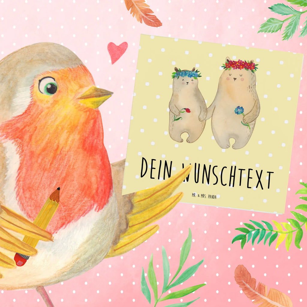 Personalisierte Deluxe Karte Bären mit Blumenkranz Grußkarte selber drucken, Personalisierte Karte, Grußkarte selbst gestalten, Personalisierte Glückwunschkarte, Personalisierte Geburtstagskarte, Personalisiertere Klappkarte, Grußkarte mit Namen, Personalisierte Einladungskarte, Grußkarte als Geldgeschenk, Personalisierte Hochzeitskarte, Grußkarten personalisiert, Personalisierte Grußkarte, Grußkarte mit persönlichen Nachrichten, Familie, Vatertag, Muttertag, Bruder, Schwester, Mama, Papa, Oma, Opa, Mutti, beste Mutter, Mami, Kinder, weltbeste Mama, Töchter, Tochter, Lieblingsmama, Vorbild, Geschenk Mama. Muttertag, Mutter, Family, Lieblingsmensch, Bär, Bären, Kind