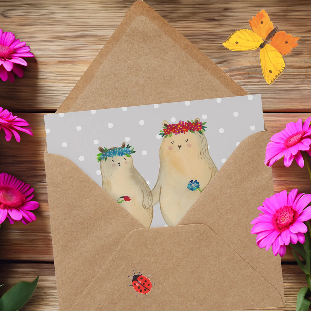 Personalisierte Deluxe Karte Bären mit Blumenkranz Grußkarte selber drucken, Personalisierte Karte, Grußkarte selbst gestalten, Personalisierte Glückwunschkarte, Personalisierte Geburtstagskarte, Personalisiertere Klappkarte, Grußkarte mit Namen, Personalisierte Einladungskarte, Grußkarte als Geldgeschenk, Personalisierte Hochzeitskarte, Grußkarten personalisiert, Personalisierte Grußkarte, Grußkarte mit persönlichen Nachrichten, Familie, Vatertag, Muttertag, Bruder, Schwester, Mama, Papa, Oma, Opa, Mutti, beste Mutter, Mami, Kinder, weltbeste Mama, Töchter, Tochter, Lieblingsmama, Vorbild, Geschenk Mama. Muttertag, Mutter, Family, Lieblingsmensch, Bär, Bären, Kind