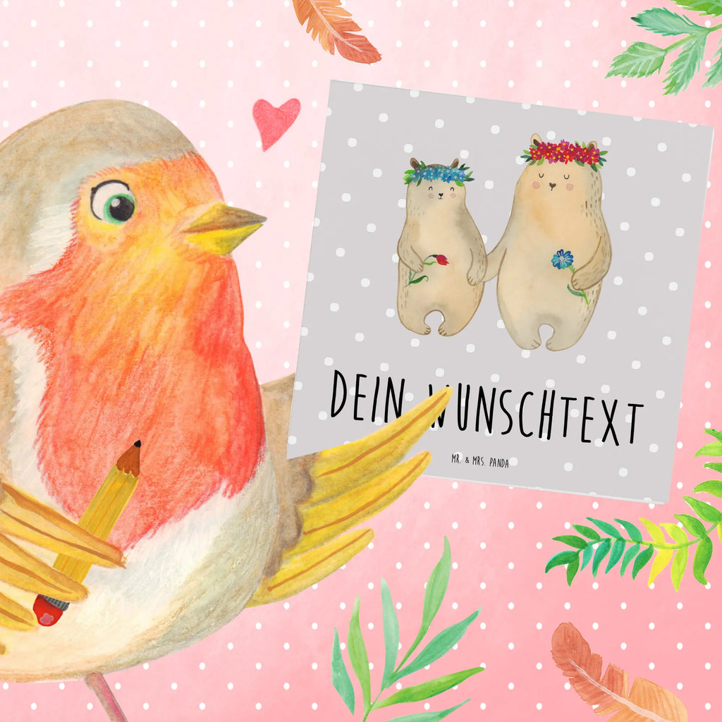 Personalisierte Deluxe Karte Bären mit Blumenkranz Grußkarte selber drucken, Personalisierte Karte, Grußkarte selbst gestalten, Personalisierte Glückwunschkarte, Personalisierte Geburtstagskarte, Personalisiertere Klappkarte, Grußkarte mit Namen, Personalisierte Einladungskarte, Grußkarte als Geldgeschenk, Personalisierte Hochzeitskarte, Grußkarten personalisiert, Personalisierte Grußkarte, Grußkarte mit persönlichen Nachrichten, Familie, Vatertag, Muttertag, Bruder, Schwester, Mama, Papa, Oma, Opa, Mutti, beste Mutter, Mami, Kinder, weltbeste Mama, Töchter, Tochter, Lieblingsmama, Vorbild, Geschenk Mama. Muttertag, Mutter, Family, Lieblingsmensch, Bär, Bären, Kind
