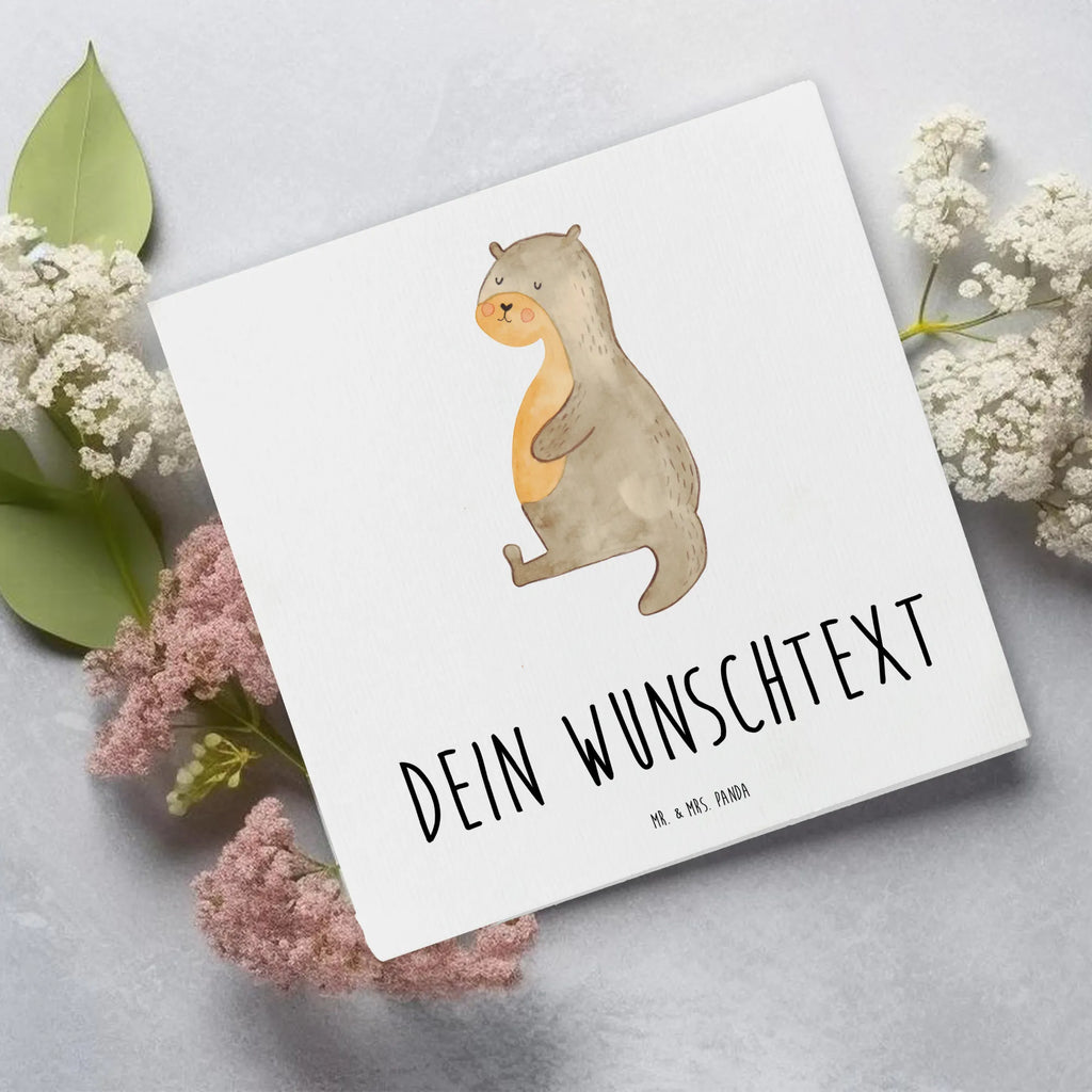 Personalized Deluxe Card otter Belly Grußkarte selber drucken, Personalisierte Glückwunschkarte, Grußkarte selbst gestalten, Personalisierte Hochzeitskarte, Grußkarte mit Namen, Personalisiertere Klappkarte, Personalisierte Einladungskarte, Grußkarten personalisiert, Grußkarte mit persönlichen Nachrichten, Personalisierte Geburtstagskarte, Grußkarte als Geldgeschenk, Personalisierte Grußkarte, Personalisierte Karte, Otter, Fischotter, Seeotter, Otter Seeotter See Otter
