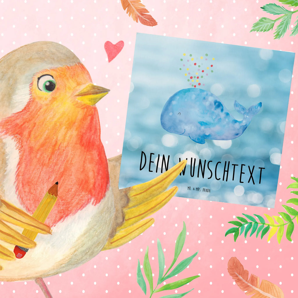 Personalisierte Deluxe Karte Wal Konfetti Personalisierte Grußkarte, Grußkarte als Geldgeschenk, Grußkarte selbst gestalten, Personalisierte Einladungskarte, Grußkarte mit persönlichen Nachrichten, Personalisierte Karte, Personalisierte Geburtstagskarte, Personalisierte Hochzeitskarte, Personalisiertere Klappkarte, Grußkarte mit Namen, Personalisierte Glückwunschkarte, Grußkarte selber drucken, Grußkarten personalisiert, Meerestiere, Meer, Urlaub, Wal, Lebensabschnitt, Abnehmen, Motivation, Neustart, Neuanfang, Konfetti, Trennung, Wale, Diät, Geburtstag