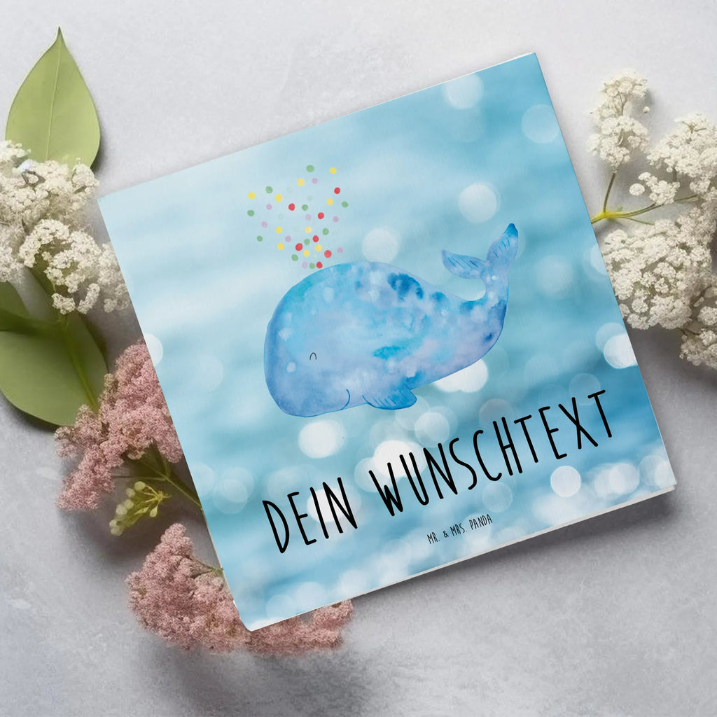 Personalisierte Deluxe Karte Wal Konfetti Personalisierte Grußkarte, Grußkarte als Geldgeschenk, Grußkarte selbst gestalten, Personalisierte Einladungskarte, Grußkarte mit persönlichen Nachrichten, Personalisierte Karte, Personalisierte Geburtstagskarte, Personalisierte Hochzeitskarte, Personalisiertere Klappkarte, Grußkarte mit Namen, Personalisierte Glückwunschkarte, Grußkarte selber drucken, Grußkarten personalisiert, Meerestiere, Meer, Urlaub, Wal, Lebensabschnitt, Abnehmen, Motivation, Neustart, Neuanfang, Konfetti, Trennung, Wale, Diät, Geburtstag