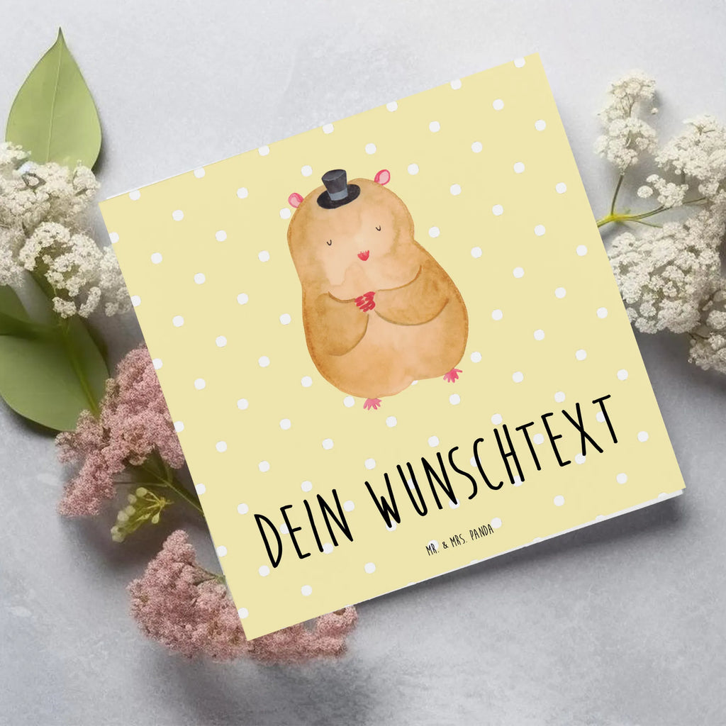 Personalisierte Deluxe Karte Hamster Hut Personalisierte Glückwunschkarte, Grußkarte als Geldgeschenk, Grußkarte mit Namen, Personalisiertere Klappkarte, Grußkarte selbst gestalten, Personalisierte Hochzeitskarte, Personalisierte Geburtstagskarte, Personalisierte Karte, Grußkarte mit persönlichen Nachrichten, Personalisierte Grußkarte, Grußkarte selber drucken, Personalisierte Einladungskarte, Grußkarten personalisiert, Tiermotive, Gute Laune, lustige Sprüche, Tiere, Hut, Zylinder, Zwerghamster, Magier, Hamster, Zauberer
