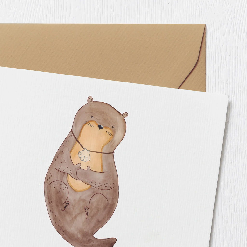 Personalized Deluxe Card otter shell Personalisierte Karte, Personalisierte Einladungskarte, Grußkarte mit Namen, Personalisiertere Klappkarte, Personalisierte Geburtstagskarte, Grußkarte selbst gestalten, Grußkarte als Geldgeschenk, Personalisierte Hochzeitskarte, Grußkarte selber drucken, Personalisierte Glückwunschkarte, Grußkarte mit persönlichen Nachrichten, Grußkarten personalisiert, Personalisierte Grußkarte, Otter, Fischotter, Seeotter, Büro, träumen, grübeln, Otterliebe, Motivation, Tagträumen