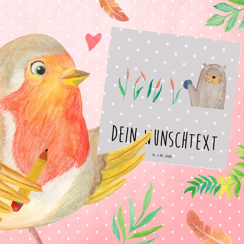 Personalized Deluxe Card otter Stone Grußkarte als Geldgeschenk, Personalisierte Einladungskarte, Grußkarte selbst gestalten, Personalisierte Glückwunschkarte, Grußkarte mit Namen, Personalisierte Hochzeitskarte, Grußkarte mit persönlichen Nachrichten, Personalisierte Grußkarte, Personalisierte Geburtstagskarte, Grußkarten personalisiert, Grußkarte selber drucken, Personalisierte Karte, Personalisiertere Klappkarte, Otter, Fischotter, Seeotter, Otter Seeotter See Otter