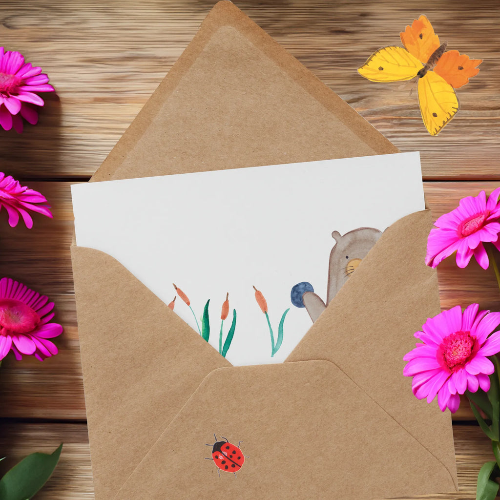 Personalized Deluxe Card otter Stone Grußkarte als Geldgeschenk, Personalisierte Einladungskarte, Grußkarte selbst gestalten, Personalisierte Glückwunschkarte, Grußkarte mit Namen, Personalisierte Hochzeitskarte, Grußkarte mit persönlichen Nachrichten, Personalisierte Grußkarte, Personalisierte Geburtstagskarte, Grußkarten personalisiert, Grußkarte selber drucken, Personalisierte Karte, Personalisiertere Klappkarte, Otter, Fischotter, Seeotter, Otter Seeotter See Otter