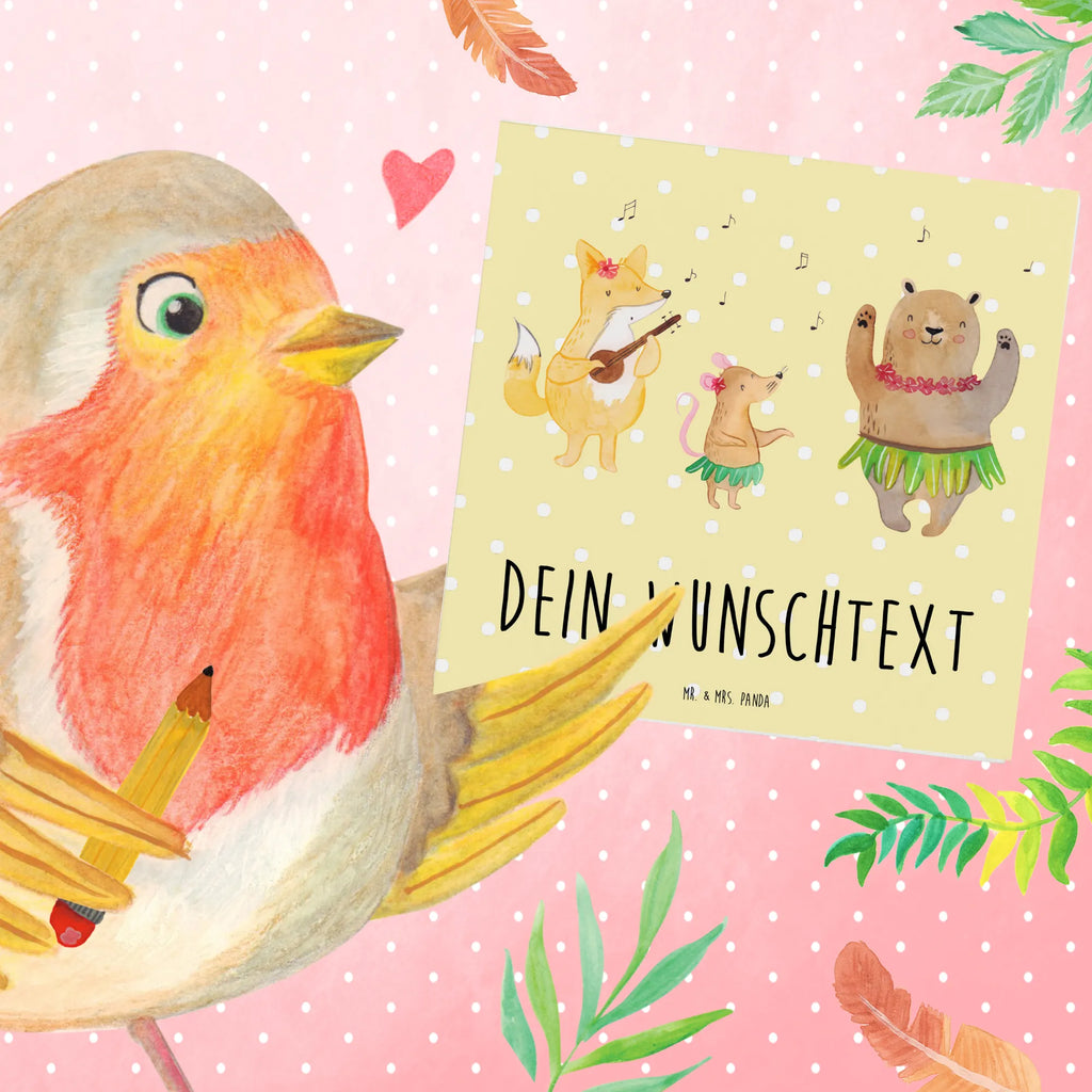 Personalized Deluxe Card forest animals Aloha Personalisiertere Klappkarte, Grußkarte selber drucken, Personalisierte Geburtstagskarte, Personalisierte Karte, Personalisierte Glückwunschkarte, Grußkarten personalisiert, Grußkarte als Geldgeschenk, Grußkarte mit persönlichen Nachrichten, Personalisierte Hochzeitskarte, Grußkarte mit Namen, Personalisierte Grußkarte, Grußkarte selbst gestalten, Personalisierte Einladungskarte, Tiermotive, Gute Laune, lustige Sprüche, Tiere, Hase, Lachen, Musik, Tanzen, Leben, Aloha, Bär, Wald, Igel, Waldtiere