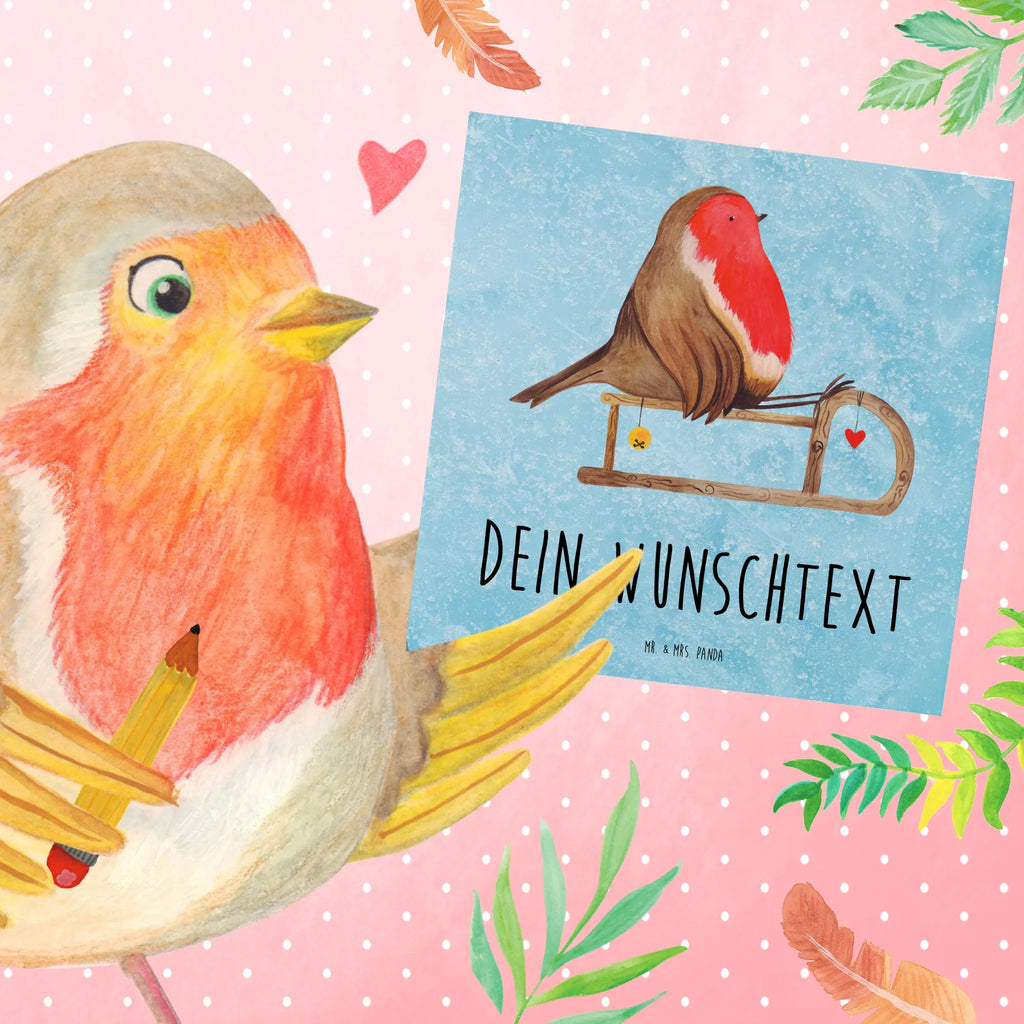 Personalized Deluxe Card robin Sleds Grußkarte mit Namen, Grußkarte mit persönlichen Nachrichten, Grußkarte selber drucken, Grußkarte als Geldgeschenk, Personalisierte Grußkarte, Personalisierte Karte, Personalisierte Glückwunschkarte, Grußkarten personalisiert, Grußkarte selbst gestalten, Personalisiertere Klappkarte, Personalisierte Hochzeitskarte, Personalisierte Einladungskarte, Personalisierte Geburtstagskarte, Winter, Weihnachten, Weihnachtsdeko, Nikolaus, Advent, Heiligabend, Wintermotiv, Vogel, Schlitten