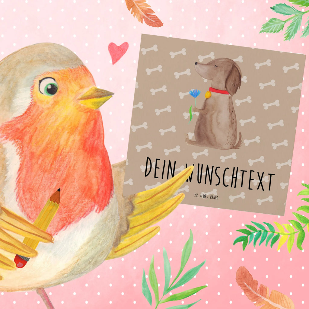 Personalisierte Deluxe Karte Hund Blume Grußkarte als Geldgeschenk, Grußkarte mit persönlichen Nachrichten, Grußkarte mit Namen, Personalisierte Karte, Grußkarte selber drucken, Grußkarten personalisiert, Personalisierte Grußkarte, Personalisiertere Klappkarte, Personalisierte Geburtstagskarte, Grußkarte selbst gestalten, Personalisierte Glückwunschkarte, Personalisierte Einladungskarte, Personalisierte Hochzeitskarte, Hund, Hundemotiv, Haustier, Hunderasse, Tierliebhaber, Hundebesitzer, Sprüche, Hundeliebe, Frauchen, Hunde