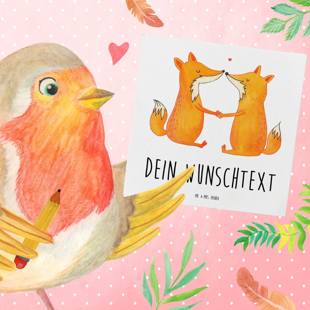 Personalisierte Deluxe Karte Füchse Liebe Personalisiertere Klappkarte, Personalisierte Glückwunschkarte, Grußkarte mit Namen, Personalisierte Grußkarte, Grußkarte als Geldgeschenk, Personalisierte Geburtstagskarte, Personalisierte Einladungskarte, Personalisierte Hochzeitskarte, Grußkarte selber drucken, Grußkarten personalisiert, Grußkarte mit persönlichen Nachrichten, Grußkarte selbst gestalten, Personalisierte Karte, Fuchs, Liebespaar, Freundin, Liebe, Füchse, Verlobte, Partner, Fox, Paar, Ehefrau, Ehemann, Ehe, Freund, Liebesbeweis