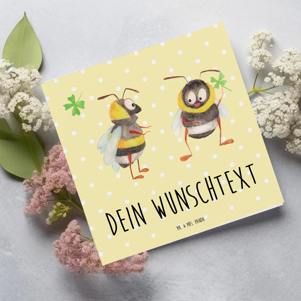 Personalized Deluxe Card bumblebees shamrock Personalisierte Hochzeitskarte, Grußkarte selber drucken, Grußkarte selbst gestalten, Grußkarten personalisiert, Personalisierte Grußkarte, Personalisierte Geburtstagskarte, Personalisiertere Klappkarte, Grußkarte mit persönlichen Nachrichten, Grußkarte mit Namen, Grußkarte als Geldgeschenk, Personalisierte Einladungskarte, Personalisierte Glückwunschkarte, Personalisierte Karte, Tiermotive, Gute Laune, lustige Sprüche, Tiere, Spruch schön, Spruch positiv, Hummel, Biene Deko, glücklich sein, glücklich werden, Biene, Spruch fröhlich