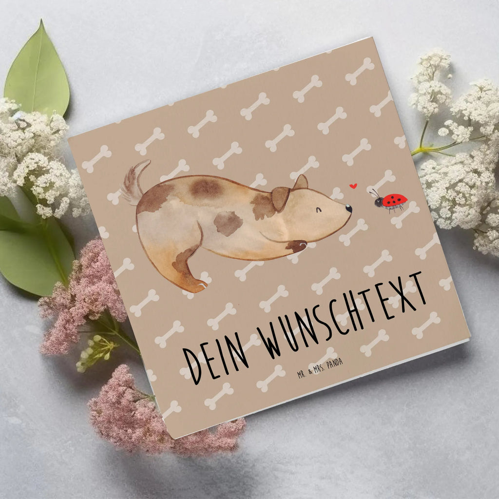 Personalized Deluxe Card Dog ladybug Grußkarte mit persönlichen Nachrichten, Grußkarte selber drucken, Personalisierte Glückwunschkarte, Grußkarte selbst gestalten, Personalisiertere Klappkarte, Grußkarte mit Namen, Personalisierte Geburtstagskarte, Personalisierte Grußkarte, Grußkarte als Geldgeschenk, Personalisierte Hochzeitskarte, Grußkarten personalisiert, Personalisierte Karte, Personalisierte Einladungskarte, Hund, Hundemotiv, Haustier, Hunderasse, Tierliebhaber, Hundebesitzer, Sprüche, Hundespruch, Marienkäfer, Mischling, Mischlinghund, Hunde