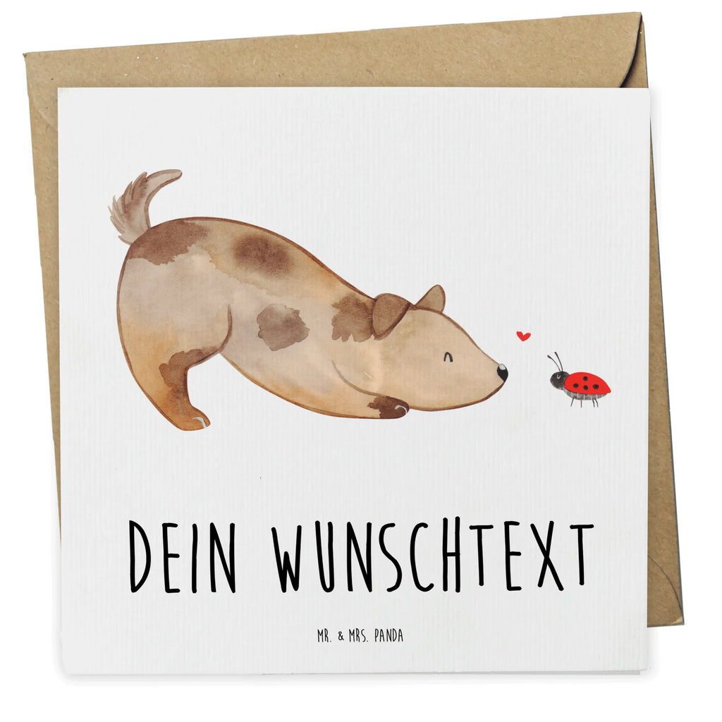 Personalized Deluxe Card Dog ladybug Grußkarte mit persönlichen Nachrichten, Grußkarte selber drucken, Personalisierte Glückwunschkarte, Grußkarte selbst gestalten, Personalisiertere Klappkarte, Grußkarte mit Namen, Personalisierte Geburtstagskarte, Personalisierte Grußkarte, Grußkarte als Geldgeschenk, Personalisierte Hochzeitskarte, Grußkarten personalisiert, Personalisierte Karte, Personalisierte Einladungskarte, Hund, Hundemotiv, Haustier, Hunderasse, Tierliebhaber, Hundebesitzer, Sprüche, Hundespruch, Marienkäfer, Mischling, Mischlinghund, Hunde