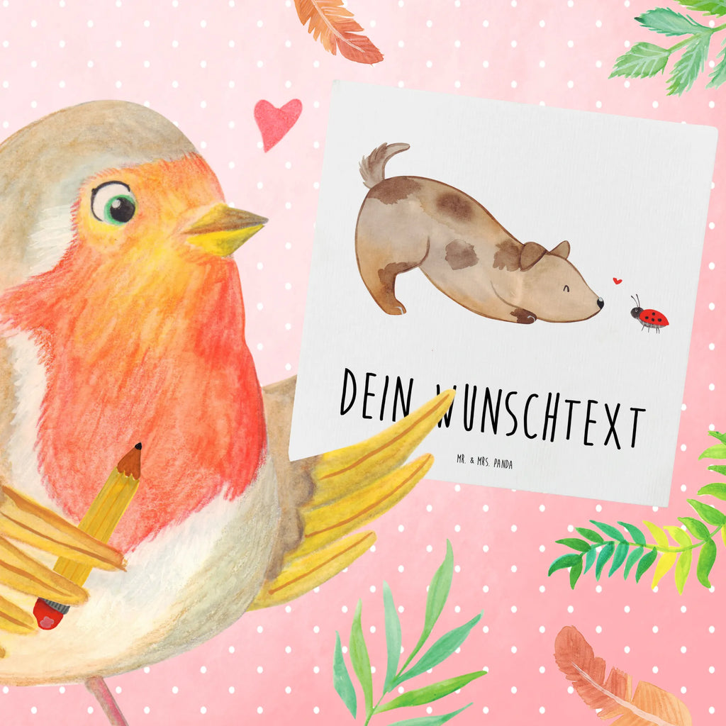 Personalized Deluxe Card Dog ladybug Grußkarte mit persönlichen Nachrichten, Grußkarte selber drucken, Personalisierte Glückwunschkarte, Grußkarte selbst gestalten, Personalisiertere Klappkarte, Grußkarte mit Namen, Personalisierte Geburtstagskarte, Personalisierte Grußkarte, Grußkarte als Geldgeschenk, Personalisierte Hochzeitskarte, Grußkarten personalisiert, Personalisierte Karte, Personalisierte Einladungskarte, Hund, Hundemotiv, Haustier, Hunderasse, Tierliebhaber, Hundebesitzer, Sprüche, Hundespruch, Marienkäfer, Mischling, Mischlinghund, Hunde