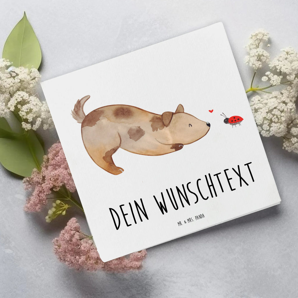 Personalized Deluxe Card Dog ladybug Grußkarte mit persönlichen Nachrichten, Grußkarte selber drucken, Personalisierte Glückwunschkarte, Grußkarte selbst gestalten, Personalisiertere Klappkarte, Grußkarte mit Namen, Personalisierte Geburtstagskarte, Personalisierte Grußkarte, Grußkarte als Geldgeschenk, Personalisierte Hochzeitskarte, Grußkarten personalisiert, Personalisierte Karte, Personalisierte Einladungskarte, Hund, Hundemotiv, Haustier, Hunderasse, Tierliebhaber, Hundebesitzer, Sprüche, Hundespruch, Marienkäfer, Mischling, Mischlinghund, Hunde
