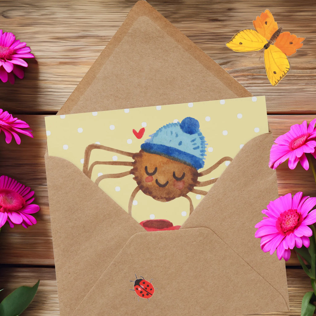 Personalisierte Deluxe Karte Spinne Agathe Kaffee Grußkarte als Geldgeschenk, Grußkarte mit persönlichen Nachrichten, Personalisierte Geburtstagskarte, Personalisierte Hochzeitskarte, Grußkarte selbst gestalten, Personalisierte Einladungskarte, Personalisierte Glückwunschkarte, Personalisiertere Klappkarte, Personalisierte Karte, Grußkarte mit Namen, Grußkarten personalisiert, Grußkarte selber drucken, Personalisierte Grußkarte, Spinne Agathe, Spinne, Agathe, Videos, Merchandise, Weiser Spruch, Morgen, Lebensweisheiten, Morgenmuffel, Kaffee