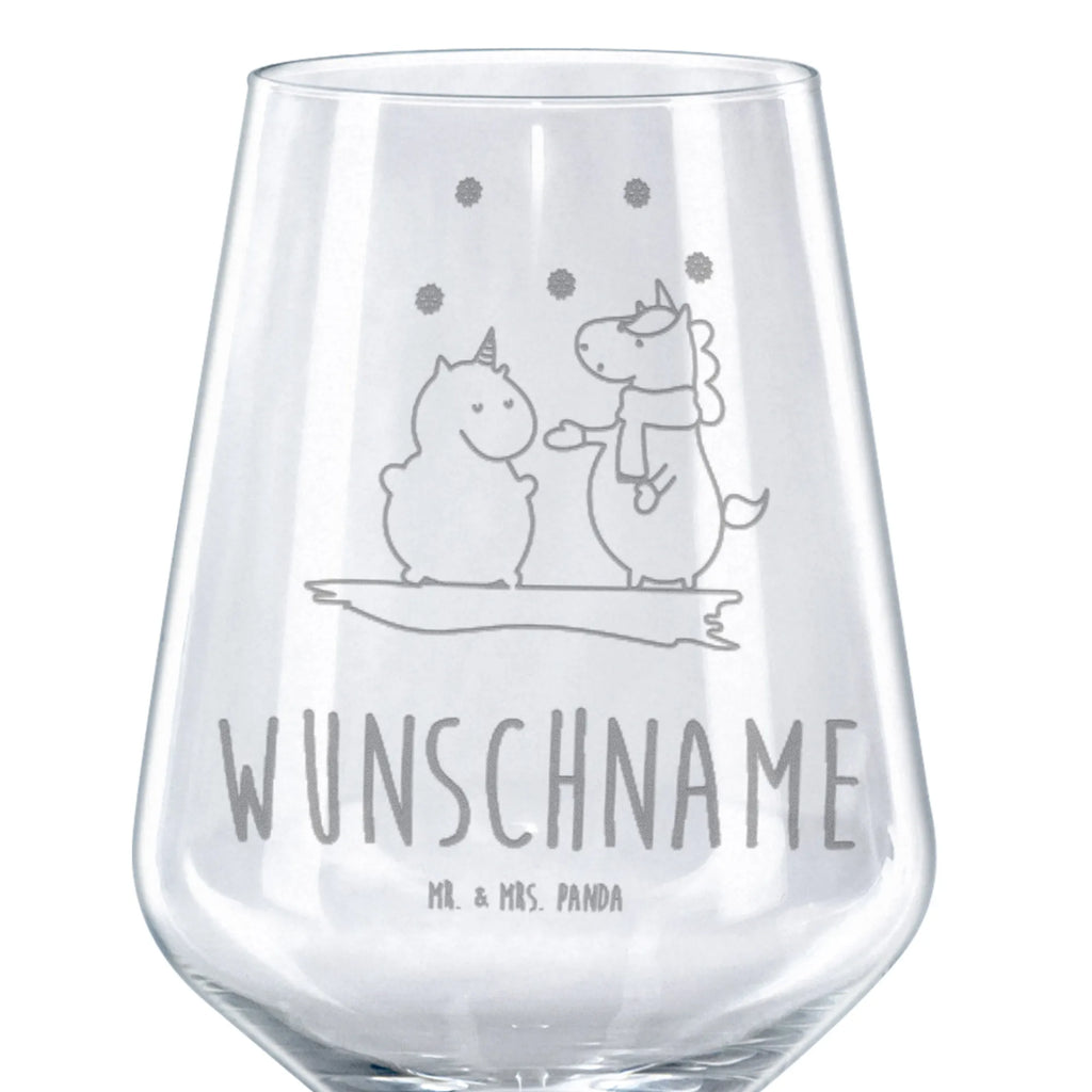 Personalized Red Wine Glass unicorn snowman unicorn, unicorns, Cold, Gloves, Unicorn, Snow, Cake, Christmas, Cap, Winter, Snowman, X-Mas, winter gift, Christmas Motif, present