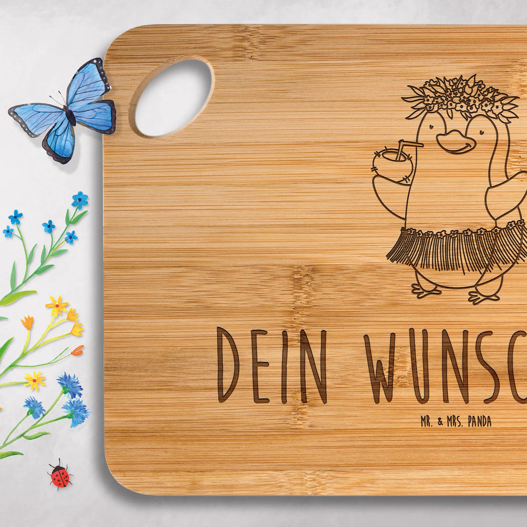 Personalized Cutting Board Penguin coconut Penguin, North Pole, Winter, Penguins, vacation, coconut, aloha, Hawaii, penguins