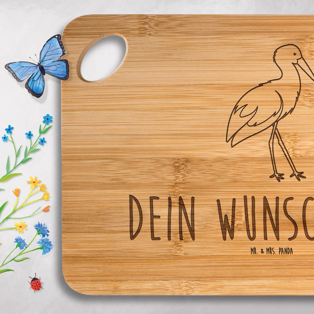 Spersonalizowana deska do krojenia Bocian Motywy zwierzęce, dobra energia, zabawne powiedzonka, zwierzęta