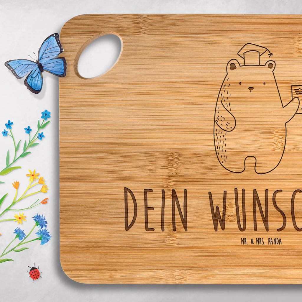 Personalized Cutting Board bear Test bear, teddy, teddy bear, cuddly toy, examination passed, examinations, Abitur, certificate, diploma, degree