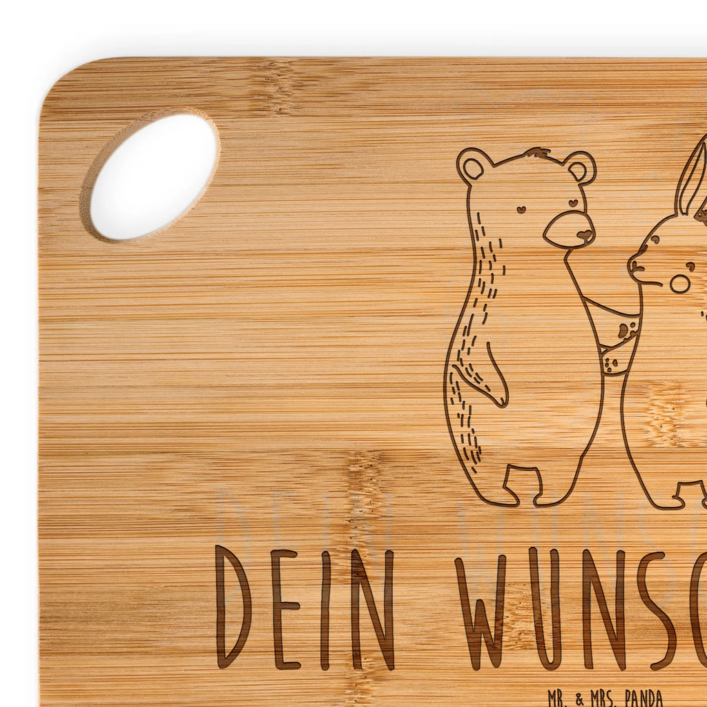 Personalized Cutting Board bear and rabbit Embrace Love, Loving, Two, Together, Marriage, Engagement, Proposal of marriage, Love gift, gift for her, gift for him, anniversary gift, bear, friends, best friends, rabbit, best friend