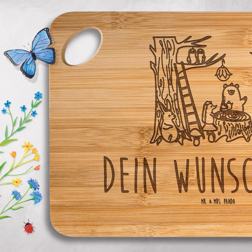 Personalized Cutting Board forest animals picnic small animals, cute, funny, cute animal motives, hand drawn, small world, funny sayings, good mood, happy, gifts, gift ideas, special gifts, animal lover, card, fox, forest, hare, mouse, picnic, squirrel, hedgehog, forest animals