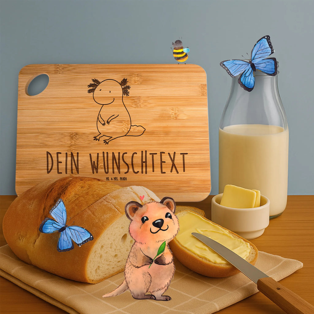 Personalized Cutting Board axolotl zero Axolotl, Axelotl, marine animals, Mexican walking fish, salamander, happy, lifestyle, girlfriend, cheerful, Axolot, contented, love, worldly wisdom, wisdom