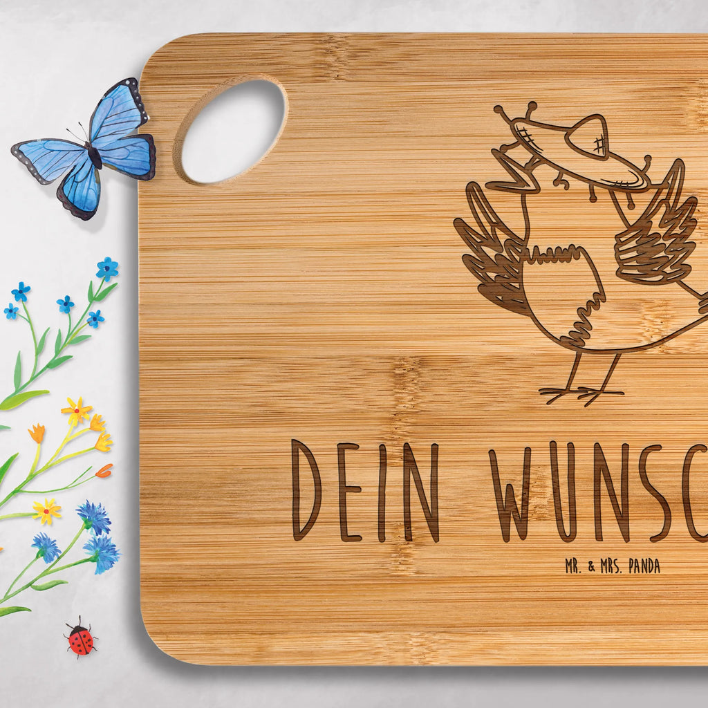Personalized Cutting Board Crow sombrero small animals, cute, funny, cute animal motives, hand drawn, small world, funny sayings, good mood, happy, gifts, gift ideas, special gifts, animal lover, card, Happiness Saying, Bird, Motivation, Birds, Magpie, Saying positive, Raven, Be happy