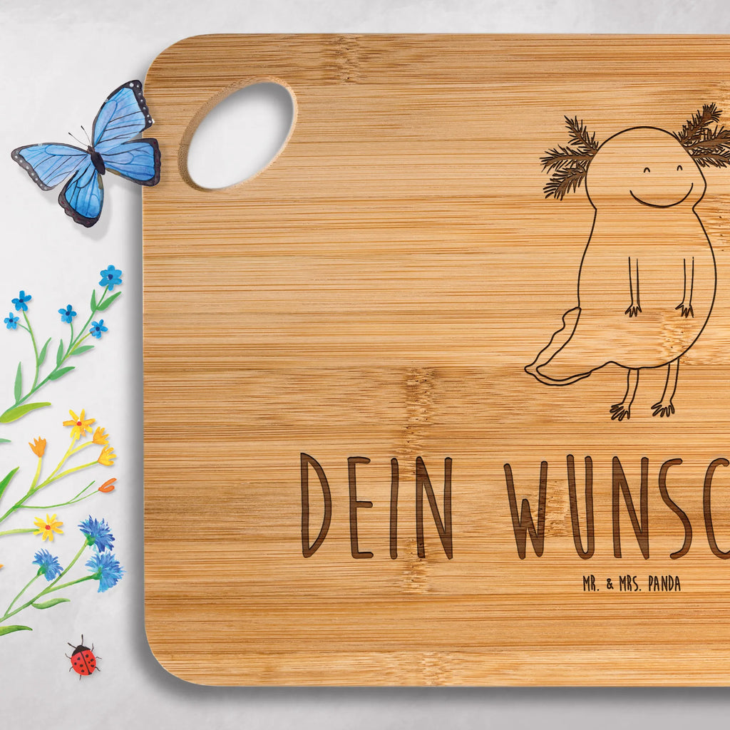 Personalized Cutting Board axolotl Happy Axolotl, Axelotl, marine animals, Mexican walking fish, salamander, tail, amphibian, axolot, motivation, good mood, axolotl