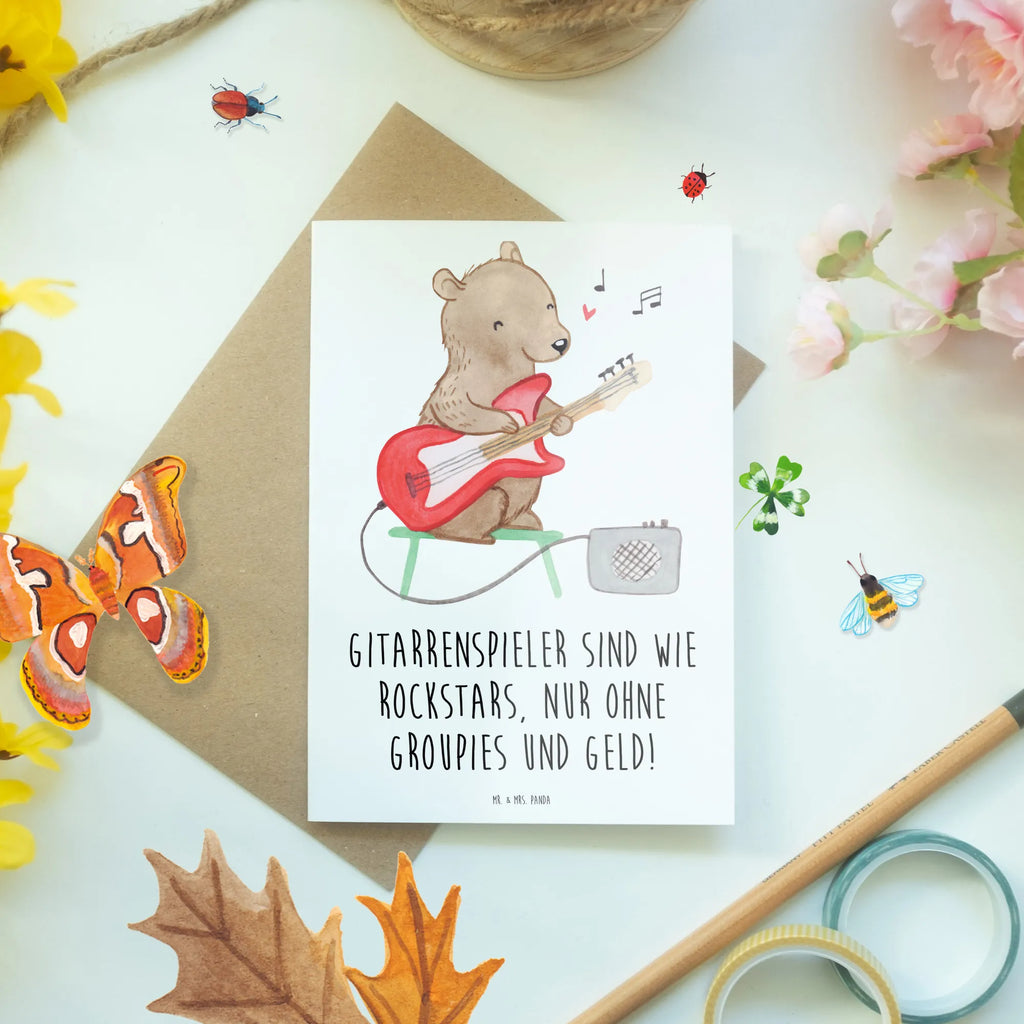 Grußkarte Gitarre Helden Hochzeitskarte, Einladungskarte, Geburtstagskarte, Glückwunschkarte, Klappkarte, Karte, Grußkarte, Ansichtskarten, Instrumente, Geschenke Musiker, Musikliebhaber