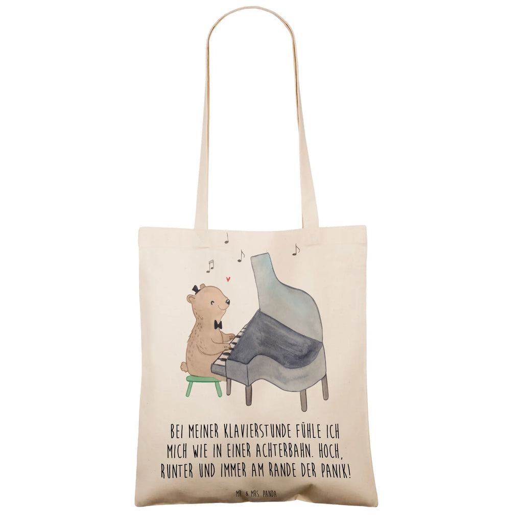 Tote bag Bei meiner Klavierstunde fühle ich mich wie in einer Achterbahn. Hoch, runter und immer am Rande der Panik! Badetasche, Schultertasche, Beuteltasche, Stoffbeutel, Laptoptasche, Stofftasche, Jutebeutel, Jutetasche, Tasche, Beutel, Einkaufstüte, Einkaufstasche, Shopper, Umhängetasche, Tragetasche, Strandtasche, Instrumente, Geschenke Musiker, Musikliebhaber