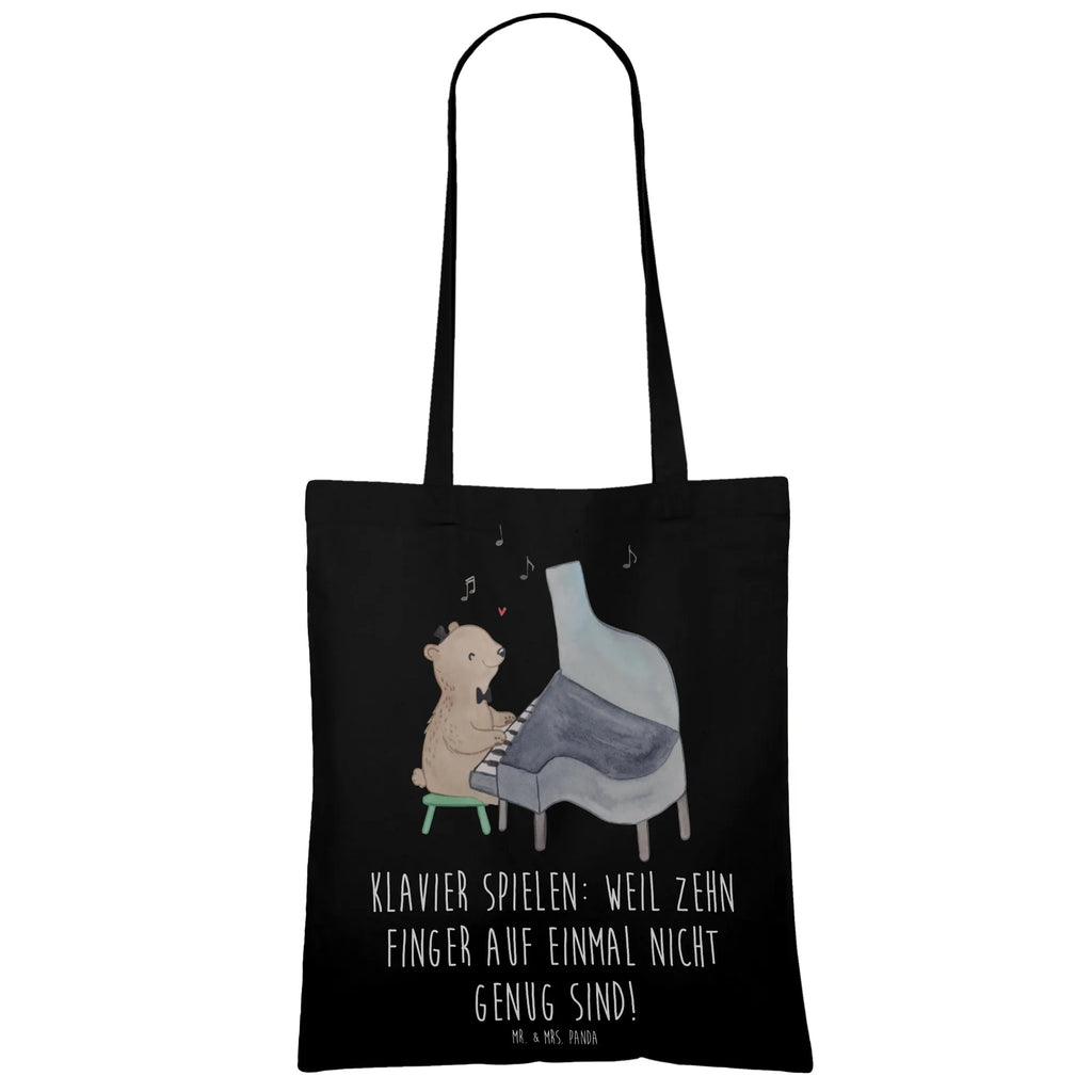 Tote bag Klavier spielen: Weil zehn Finger auf einmal nicht genug sind! Einkaufstasche, Shopper, Jutetasche, Stoffbeutel, Strandtasche, Tragetasche, Badetasche, Stofftasche, Laptoptasche, Tasche, Einkaufstüte, Umhängetasche, Schultertasche, Jutebeutel, Beuteltasche, Beutel, Instrumente, Geschenke Musiker, Musikliebhaber