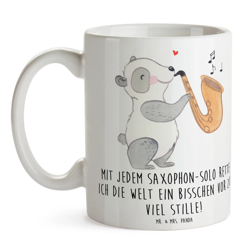 Mug Mit jedem Saxophon-Solo rette ich die Welt ein bisschen vor zu viel Stille! Tasse mit Zitaten, Keramiktasse, Teetasse, Tasse mit Motiven, Bürotasse, Tasse, Porzellantasse, Kaffeetasse, Geschenktasse, Instrumente, Geschenke Musiker, Musikliebhaber