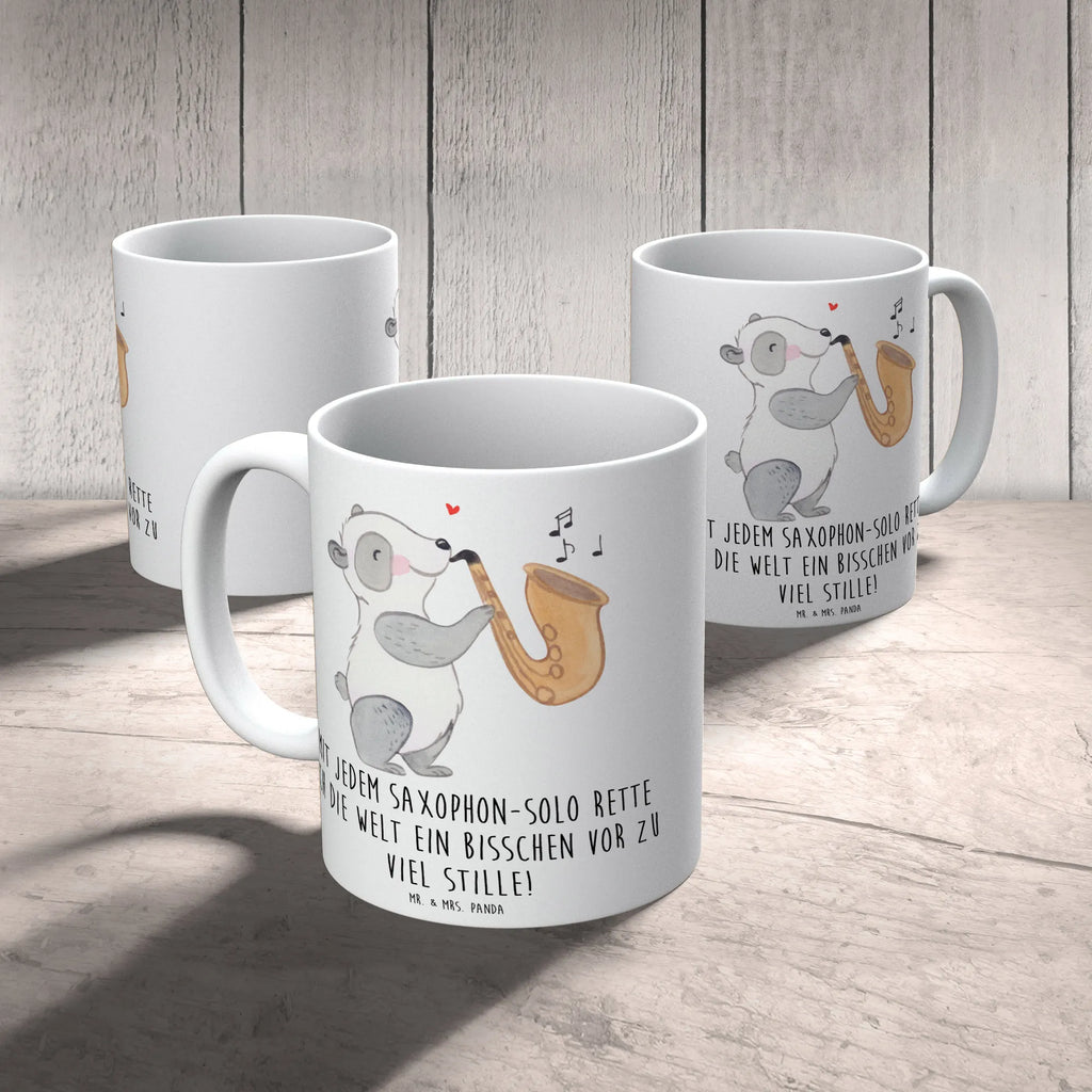 Mug Mit jedem Saxophon-Solo rette ich die Welt ein bisschen vor zu viel Stille! Tasse mit Zitaten, Keramiktasse, Teetasse, Tasse mit Motiven, Bürotasse, Tasse, Porzellantasse, Kaffeetasse, Geschenktasse, Instrumente, Geschenke Musiker, Musikliebhaber