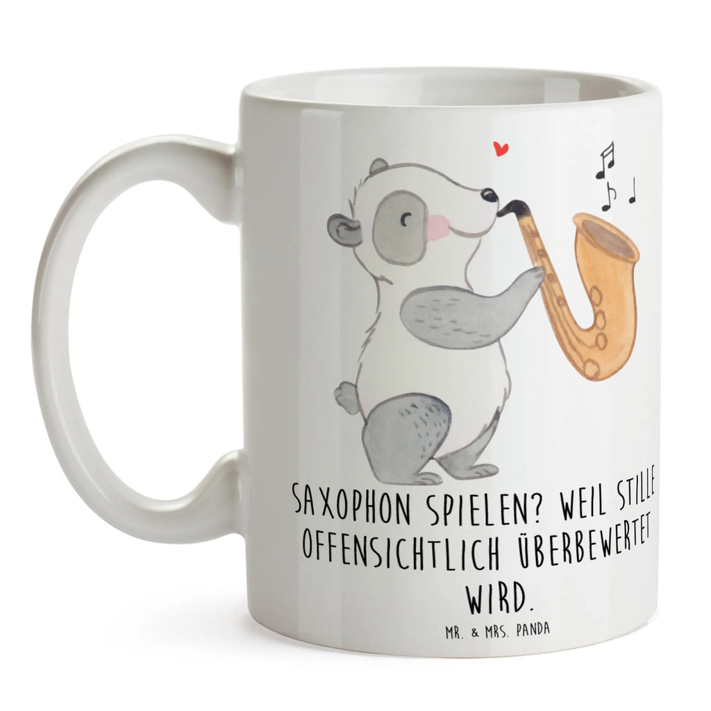 Mug Saxophon spielen? Weil Stille offensichtlich überbewertet wird. Kaffeetasse, Porzellantasse, Teetasse, Tasse mit Zitaten, Tasse, Keramiktasse, Tasse mit Motiven, Bürotasse, Geschenktasse, Instrumente, Geschenke Musiker, Musikliebhaber