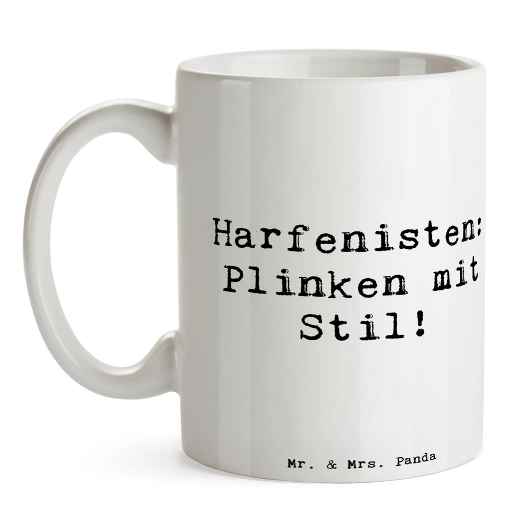 Tasse Spruch Harfe mit Stil Porzellantasse, Keramiktasse, Tasse mit Motiven, Teetasse, Bürotasse, Geschenktasse, Tasse, Kaffeetasse, Tasse mit Zitaten, Instrumente, Geschenke Musiker, Musikliebhaber
