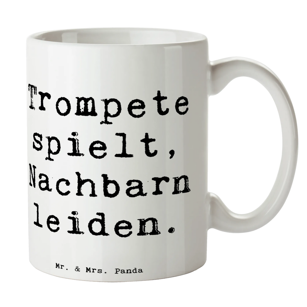 Tasse Spruch Trompete Freude Tasse mit Motiven, Bürotasse, Teetasse, Tasse, Tasse mit Zitaten, Porzellantasse, Kaffeetasse, Keramiktasse, Geschenktasse, Instrumente, Geschenke Musiker, Musikliebhaber