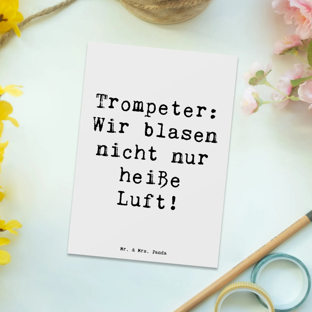 Postkarte Spruch Trompete Kunst Geschenkkarte, Einladung, Einladungskarte, Dankeskarte, Ansichtskarten, Grußkarte, Ansichtskarte, Postkarte, Einladungskarten Geburtstag, Karte, Einladung Geburtstag, Geburtstagskarte, Instrumente, Geschenke Musiker, Musikliebhaber