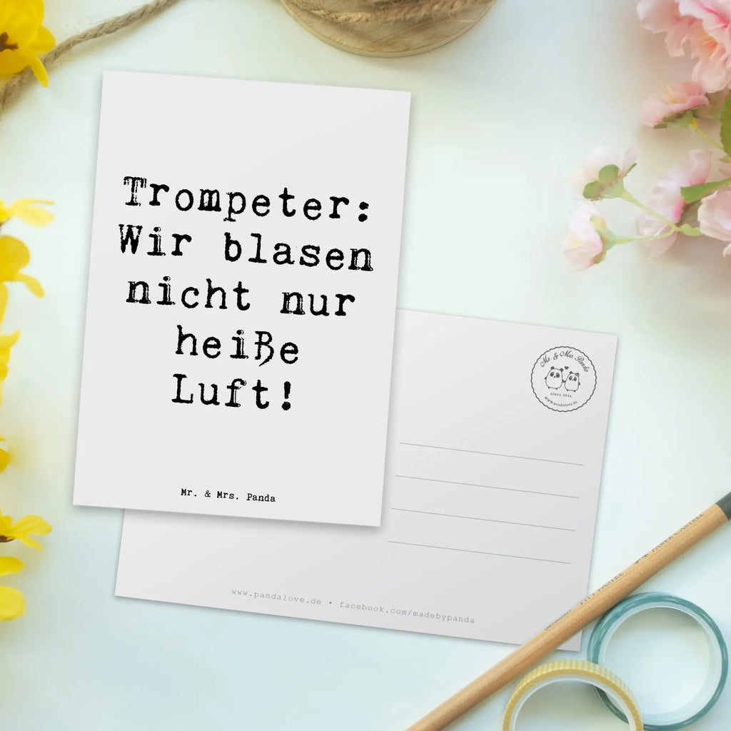 Postkarte Spruch Trompete Kunst Geschenkkarte, Einladung, Einladungskarte, Dankeskarte, Ansichtskarten, Grußkarte, Ansichtskarte, Postkarte, Einladungskarten Geburtstag, Karte, Einladung Geburtstag, Geburtstagskarte, Instrumente, Geschenke Musiker, Musikliebhaber
