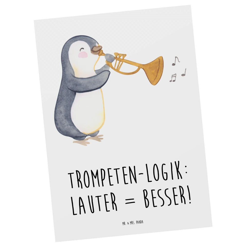 Postcard Trompeten-Logik: Lauter = Besser! Ansichtskarte, Einladung Geburtstag, Geburtstagskarte, Karte, Einladung, Dankeskarte, Grußkarte, Einladungskarte, Ansichtskarten, Postkarte, Einladungskarten Geburtstag, Geschenkkarte, Instrumente, Geschenke Musiker, Musikliebhaber
