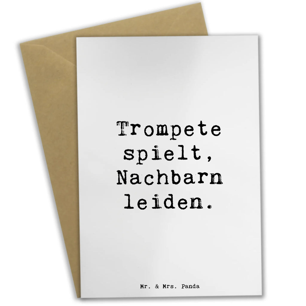 Grußkarte Spruch Trompete Freude Glückwunschkarte, Hochzeitskarte, Ansichtskarten, Klappkarte, Einladungskarte, Geburtstagskarte, Grußkarte, Karte, Instrumente, Geschenke Musiker, Musikliebhaber