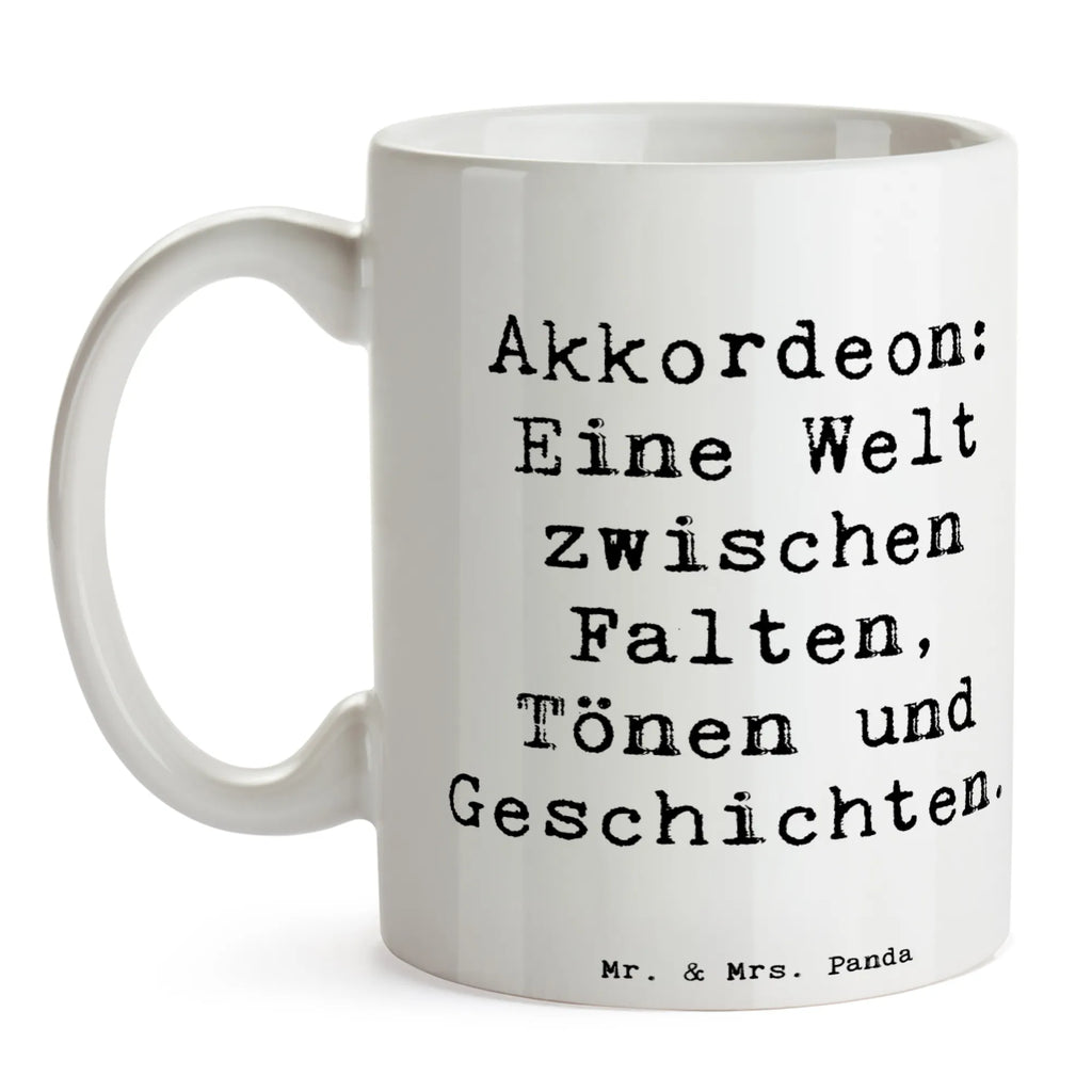 Tasse Spruch Akkordeon: Eine Welt zwischen Falten, Tönen und Geschichten. Kaffeetasse, Keramiktasse, Tasse mit Zitaten, Geschenktasse, Bürotasse, Porzellantasse, Tasse, Tasse mit Motiven, Teetasse, Instrumente, Geschenke Musiker, Musikliebhaber