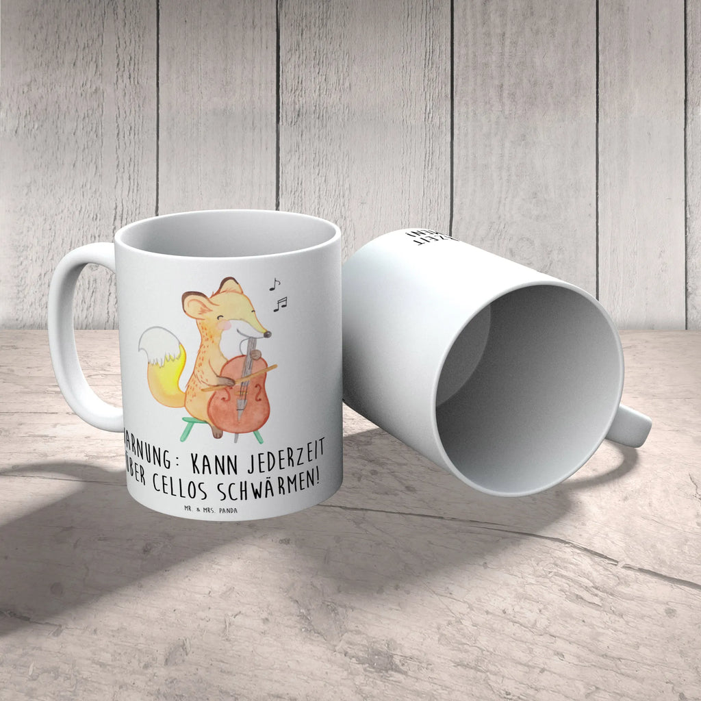 Tasse Cello Schwärmerei Keramiktasse, Teetasse, Tasse mit Zitaten, Tasse mit Motiven, Geschenktasse, Kaffeetasse, Bürotasse, Tasse, Porzellantasse, Instrumente, Geschenke Musiker, Musikliebhaber